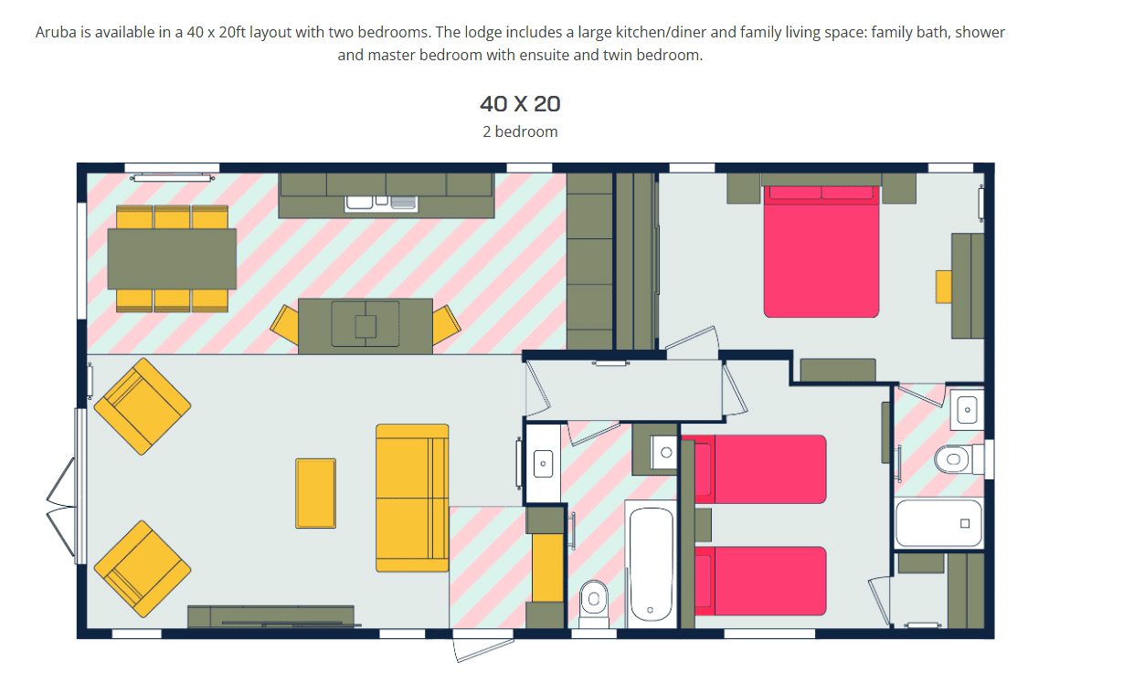 floorplan 2 bed Aruba